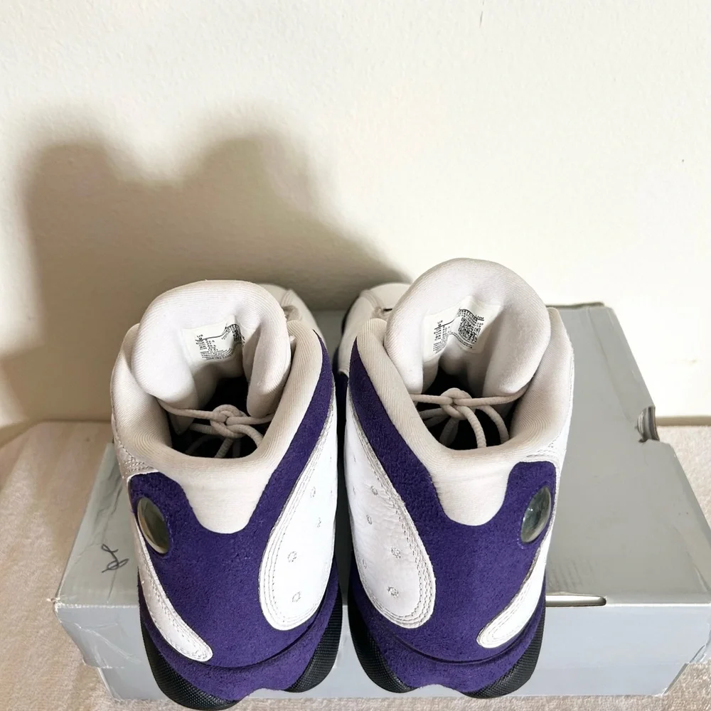 AUTHENTIC Jordan 13 Retro Lakers size 9 414571-105 2019 PRE-OWNED with OG BOX